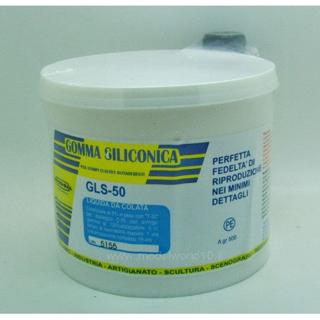 GOMMA SILICONICA PROCHIMA DA COLATA  - GLS-50 - CON CATALIZZATORE 500 g.