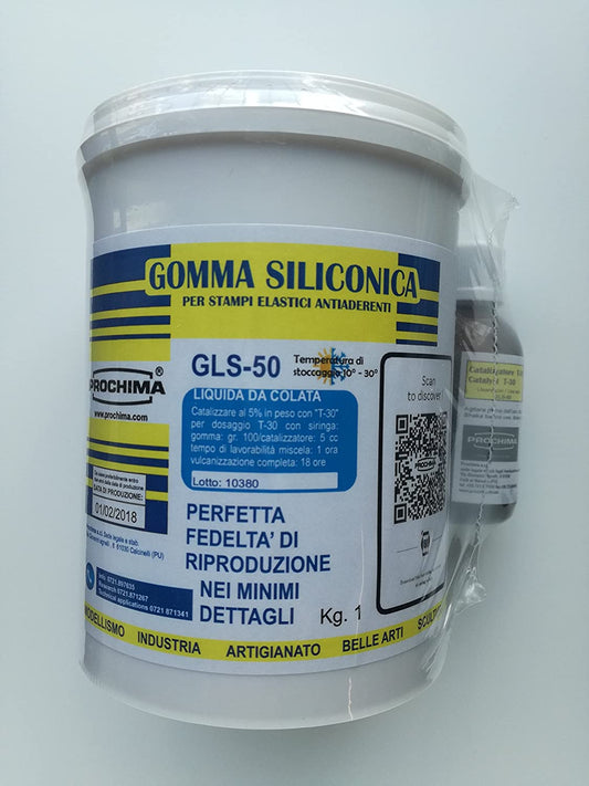 Gomma siliconica prochima -gls-50-con catalizzatore 1000 g.