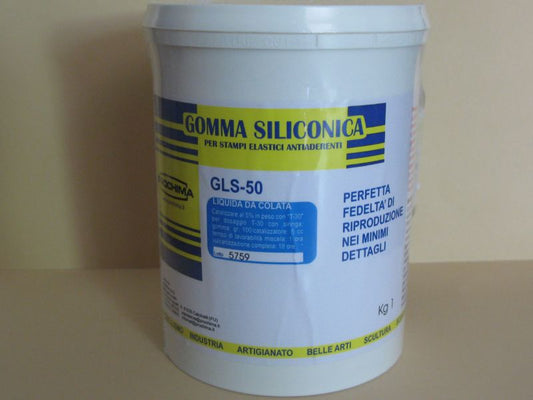 Gomma siliconica prochima da colata - GLS 50 - KG. 5 con catalizzatore